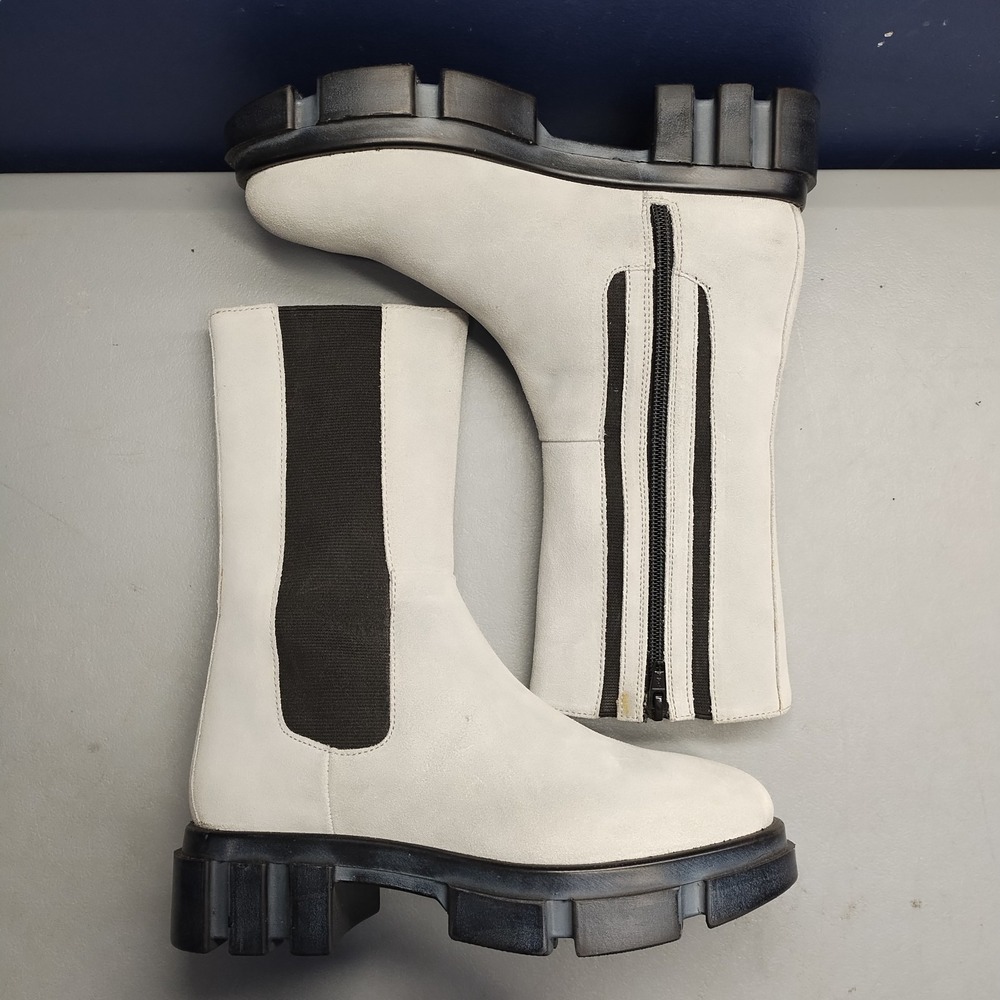 Free People Brooks Chelsea Boots Women's EU Size 36 Gray Black Lug Sole Side Zip - Picture 3 of 10